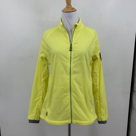 Strafe Jacket Womens S Small Bright Yellow Polartec Full Zip Soft Fleece Lined - Picture 2 of 14
